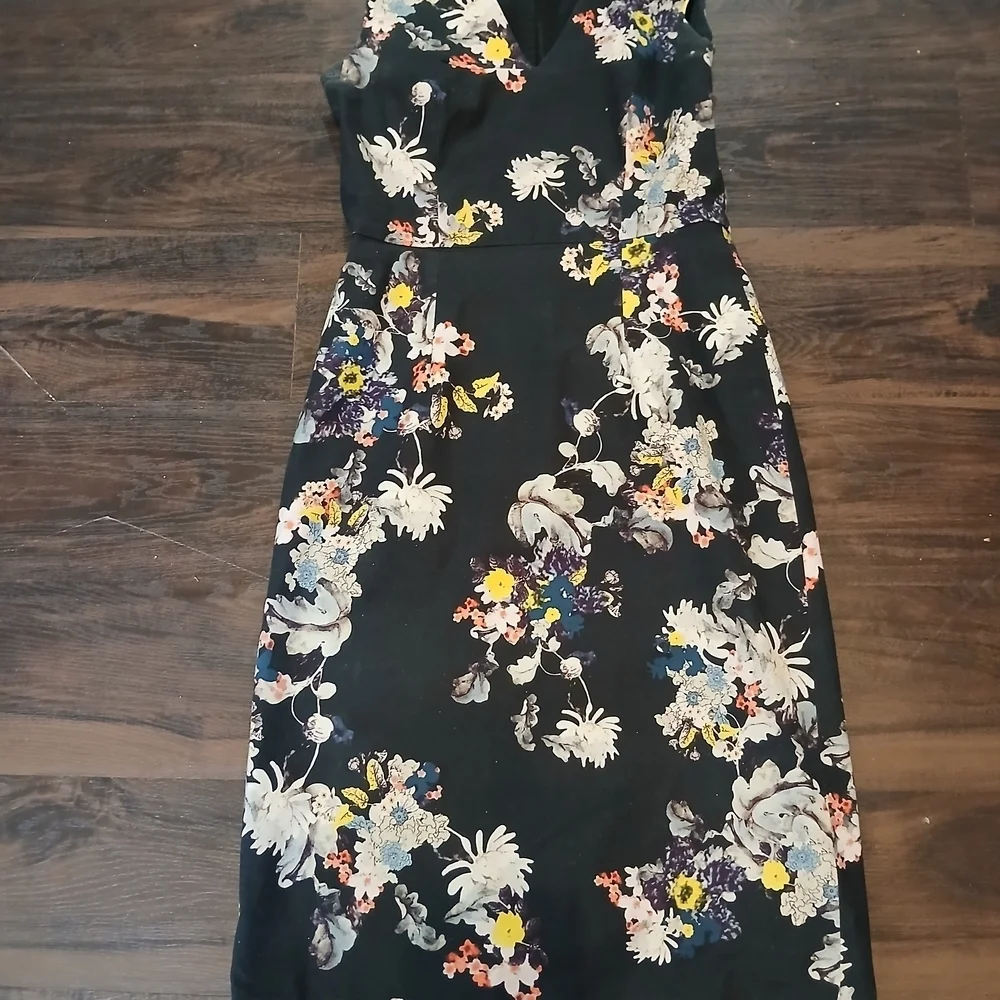 ERDEM Black Floral Midi Dress - Picture 4 of 7